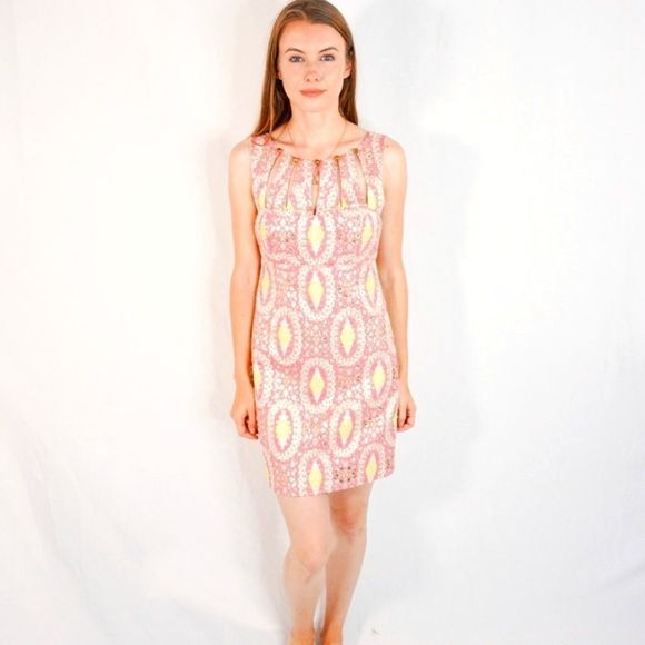 MILLY Brocade Designer Pink Cocktail Dress - 2 - Picture 1 of 12